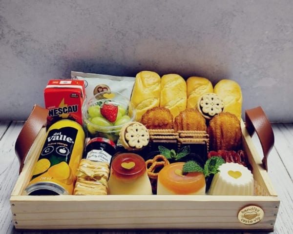 Cesta Vanilla – café da manhã com toque de baunilha